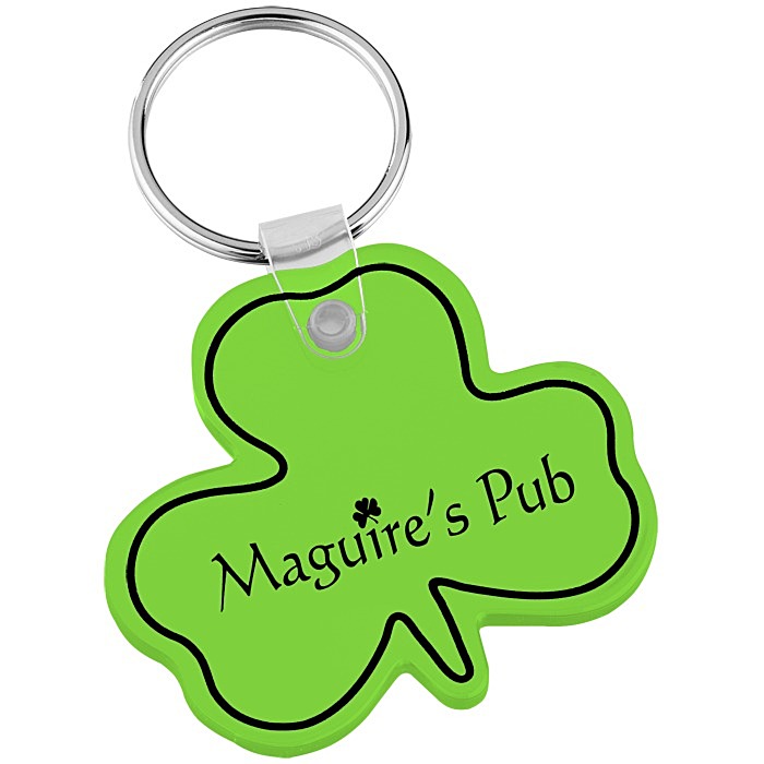 Custom Shamrock Soft Keychain - Translucent