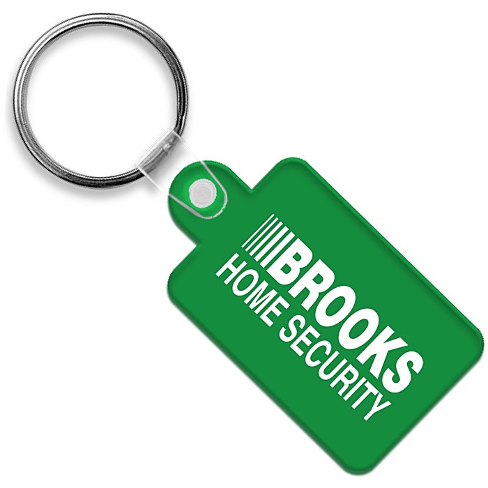 Custom Small Rectangle with Tab Soft Keychain - Translucent