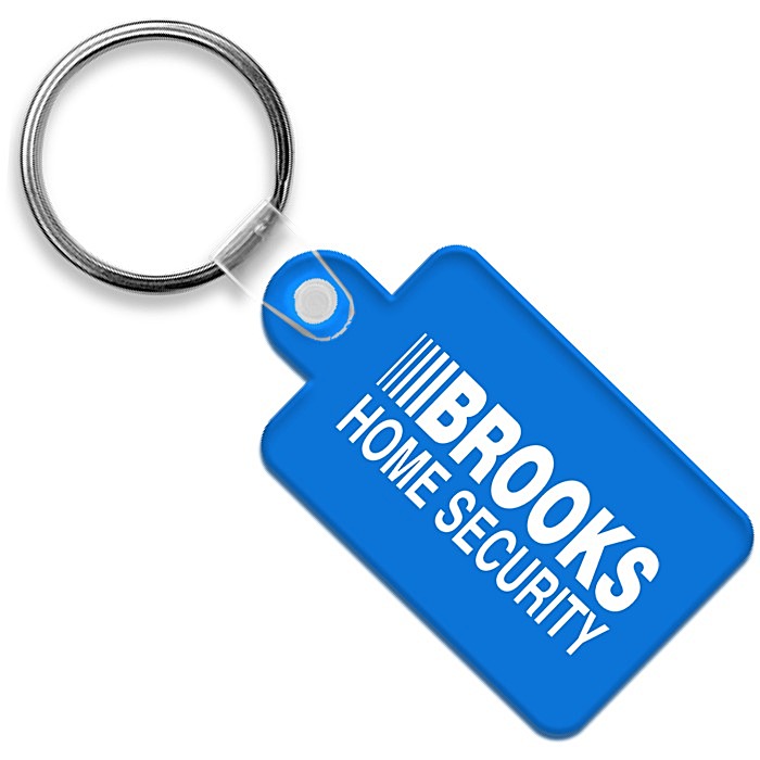 Custom Small Rectangle with Tab Soft Keychain - Translucent