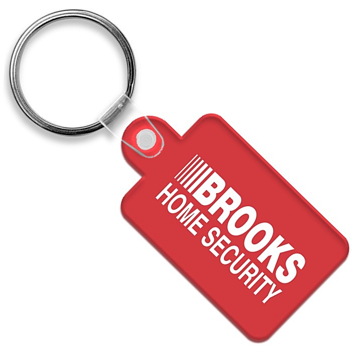 Custom Small Rectangle with Tab Soft Keychain - Translucent