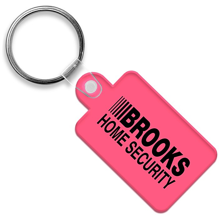 Custom Small Rectangle with Tab Soft Keychain - Translucent