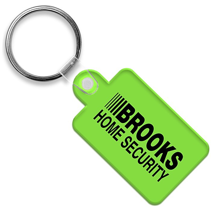 Custom Small Rectangle with Tab Soft Keychain - Translucent