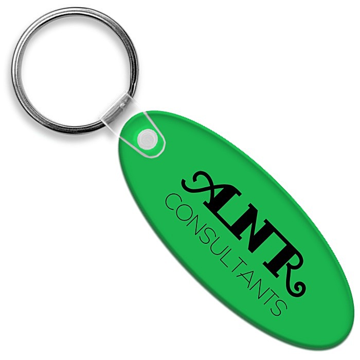 Custom Small Oval Soft Keychain - Translucent