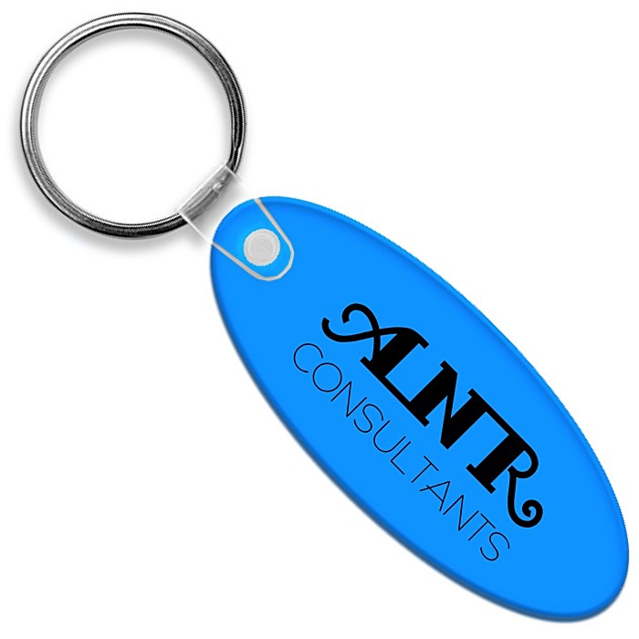 Custom Small Oval Soft Keychain - Translucent