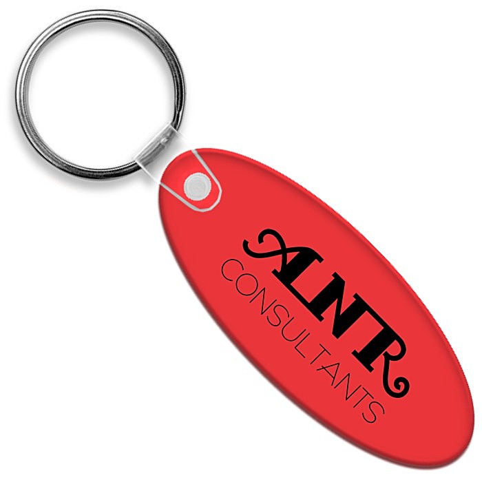 Custom Small Oval Soft Keychain - Translucent