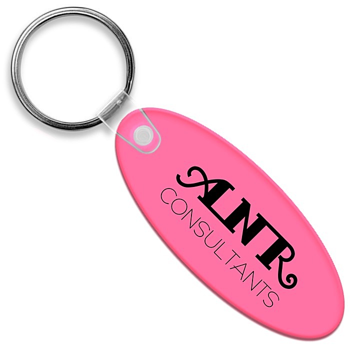 Custom Small Oval Soft Keychain - Translucent