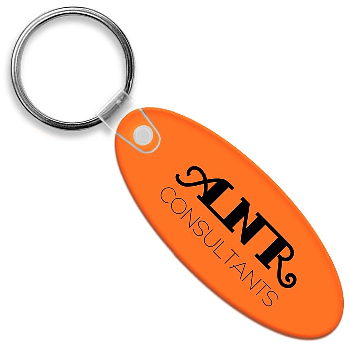 Custom Small Oval Soft Keychain - Translucent