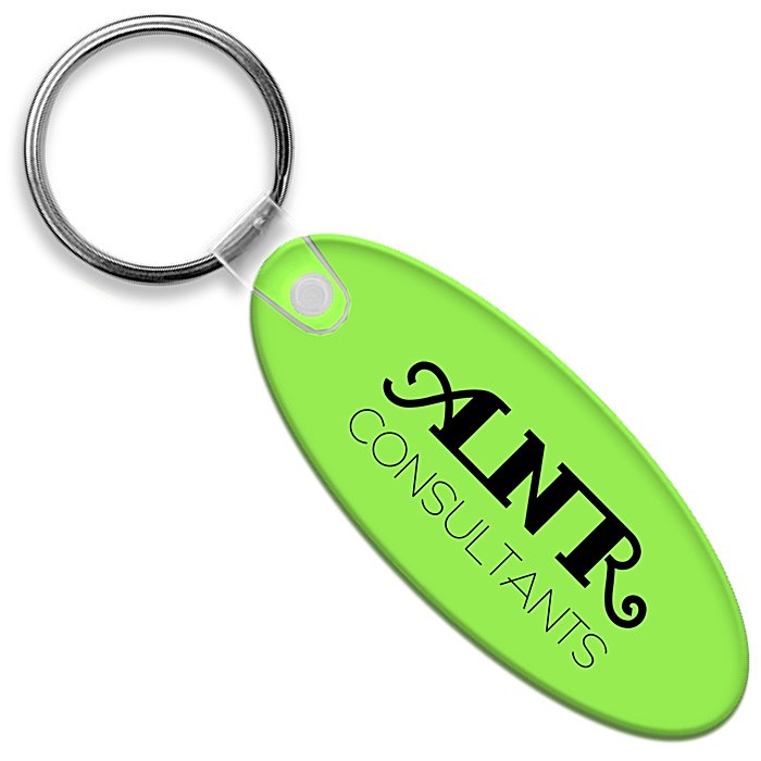 Custom Small Oval Soft Keychain - Translucent