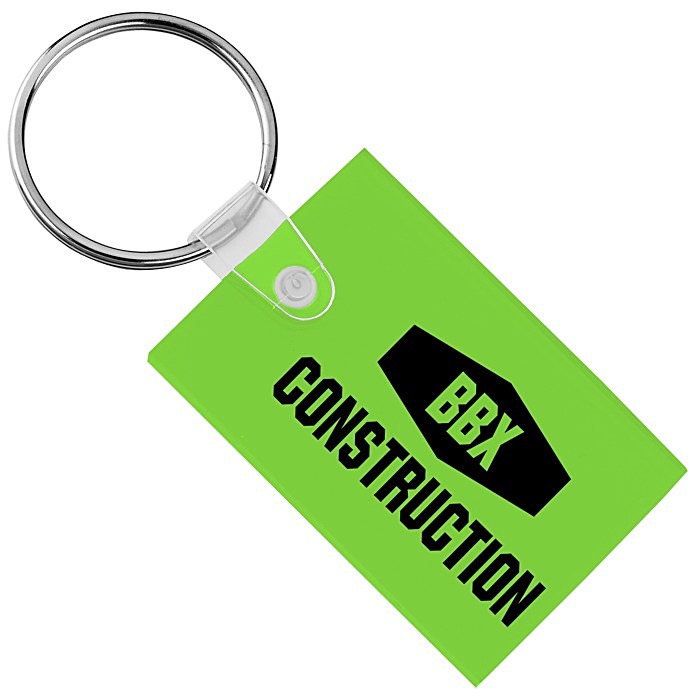 Custom Small Rectangle Soft Keychain - Translucent