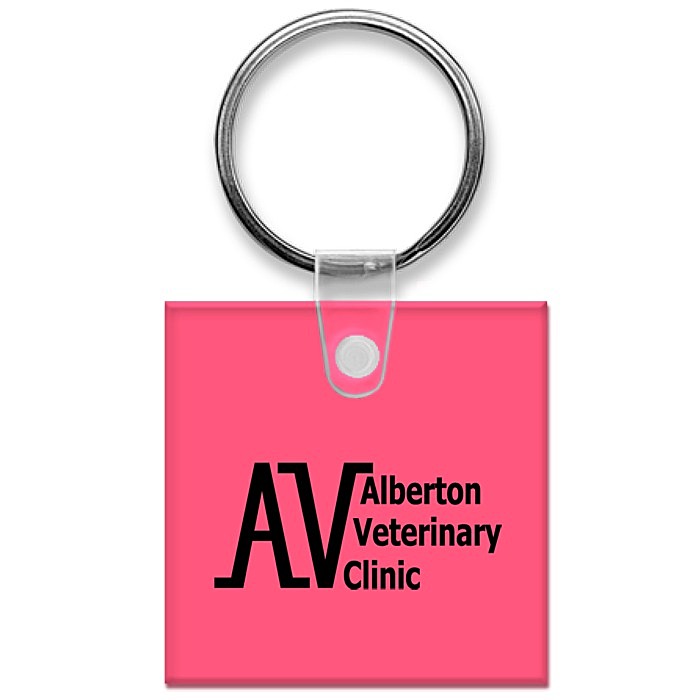 Custom Small Square Soft Keychain - Translucent