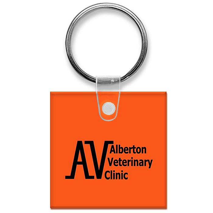Custom Small Square Soft Keychain - Translucent