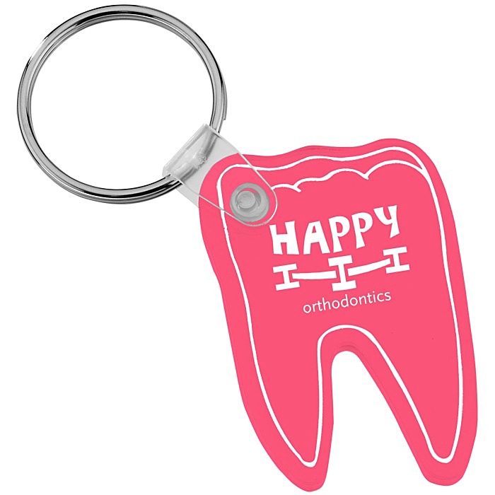 Custom Tooth Soft Keychain - Translucent