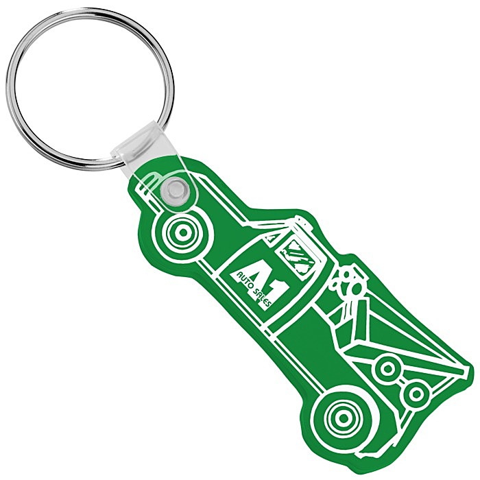 Custom Tow Truck Soft Keychain - Translucent