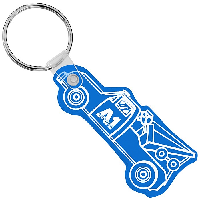 Custom Tow Truck Soft Keychain - Translucent
