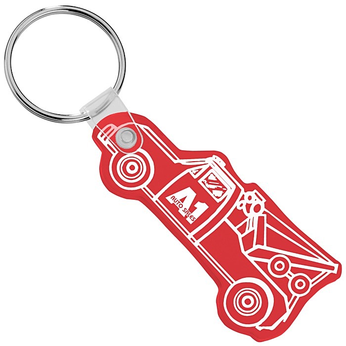 Custom Tow Truck Soft Keychain - Translucent