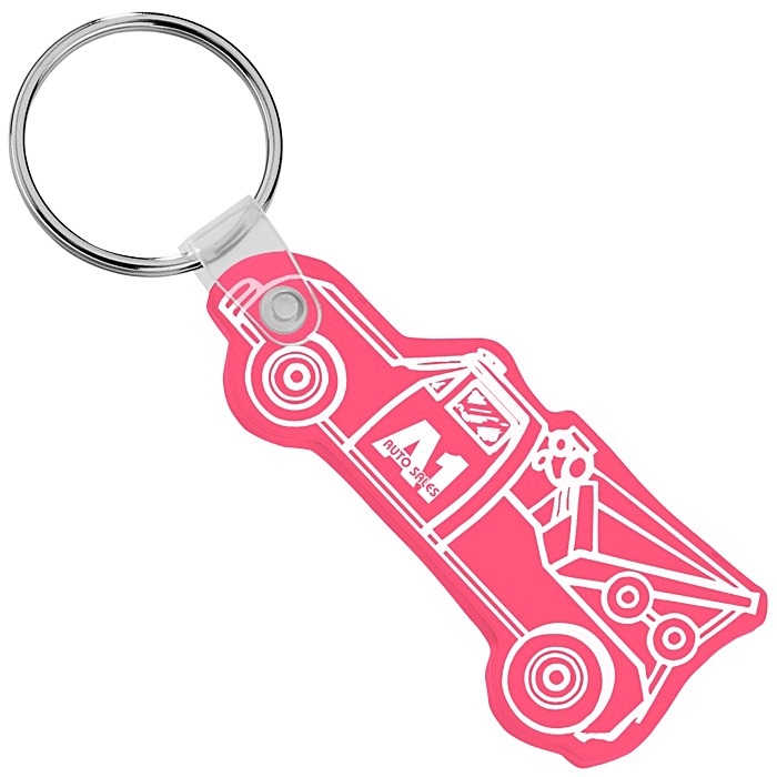 Custom Tow Truck Soft Keychain - Translucent