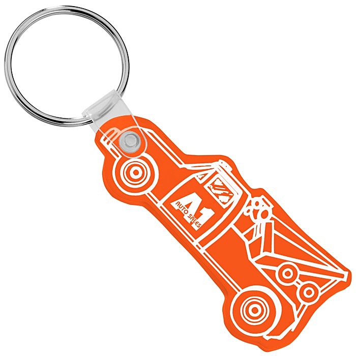 Custom Tow Truck Soft Keychain - Translucent