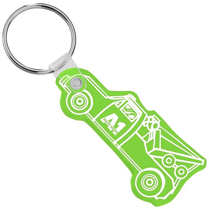 Custom Tow Truck Soft Keychain - Translucent