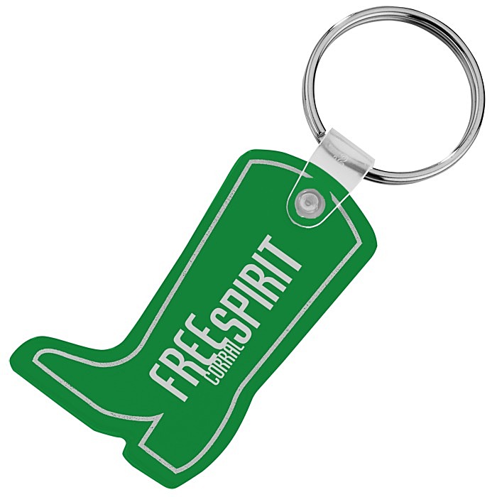 Custom Western Boot Soft Keychain - Translucent
