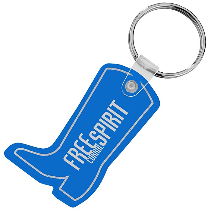 Custom Western Boot Soft Keychain - Translucent