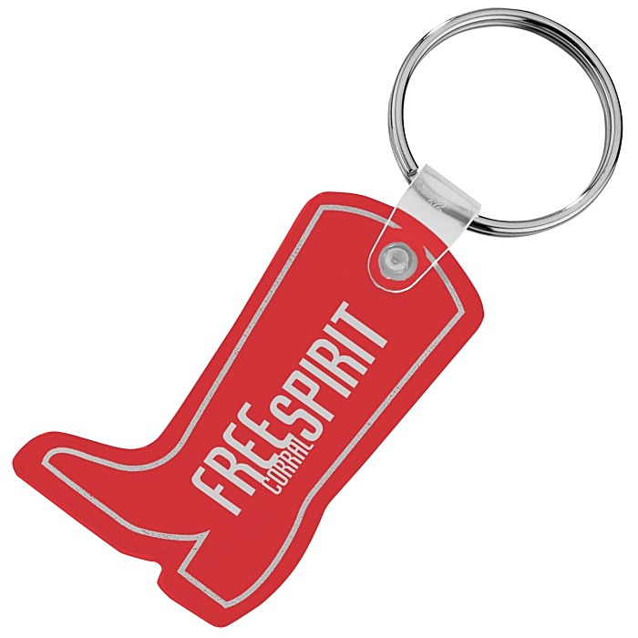Custom Western Boot Soft Keychain - Translucent