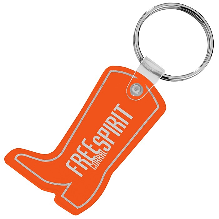 Custom Western Boot Soft Keychain - Translucent