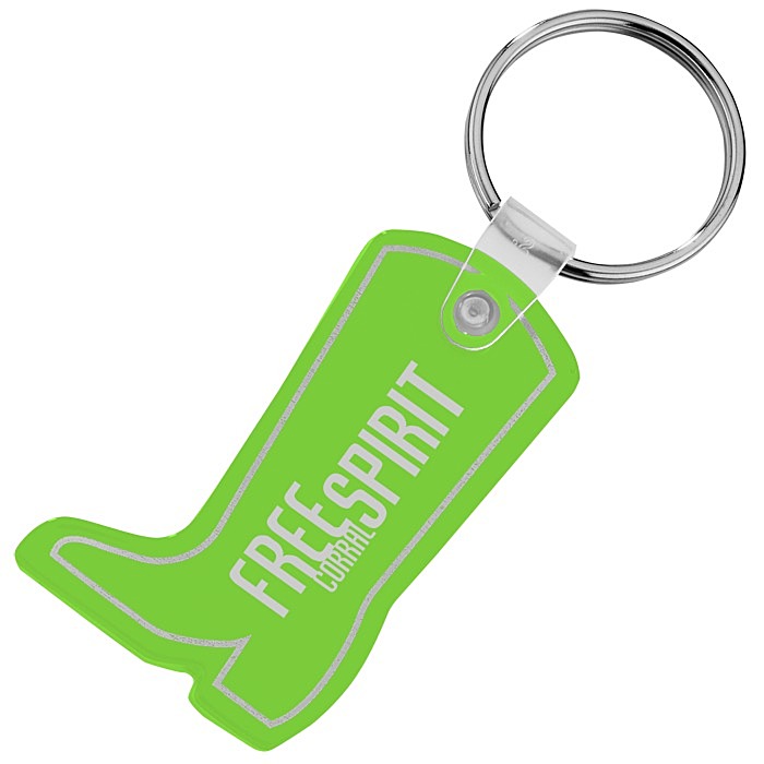 Custom Western Boot Soft Keychain - Translucent