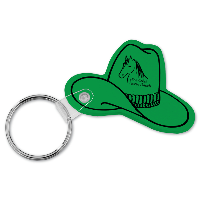 Custom Western Hat Soft Keychain - Translucent