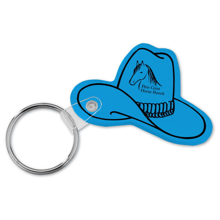 Custom Western Hat Soft Keychain - Translucent