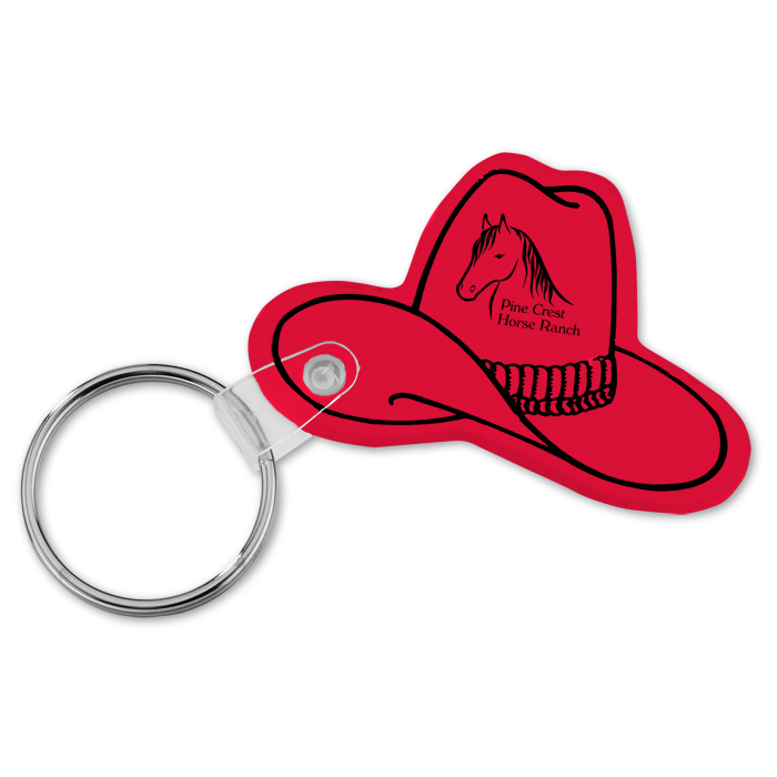 Custom Western Hat Soft Keychain - Translucent