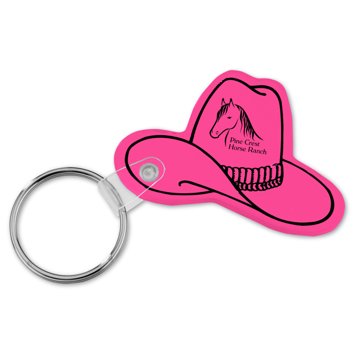 Custom Western Hat Soft Keychain - Translucent