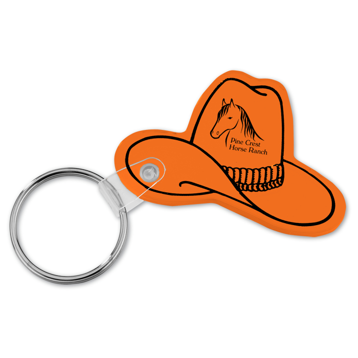 Custom Western Hat Soft Keychain - Translucent