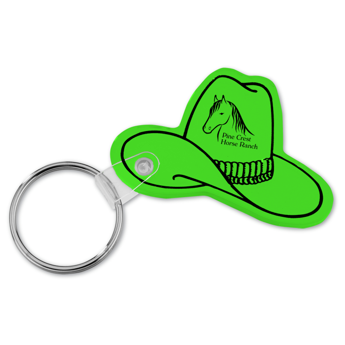 Custom Western Hat Soft Keychain - Translucent