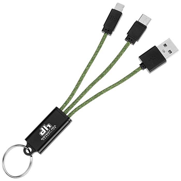 Custom Ridge Line Charging Cable Keychain