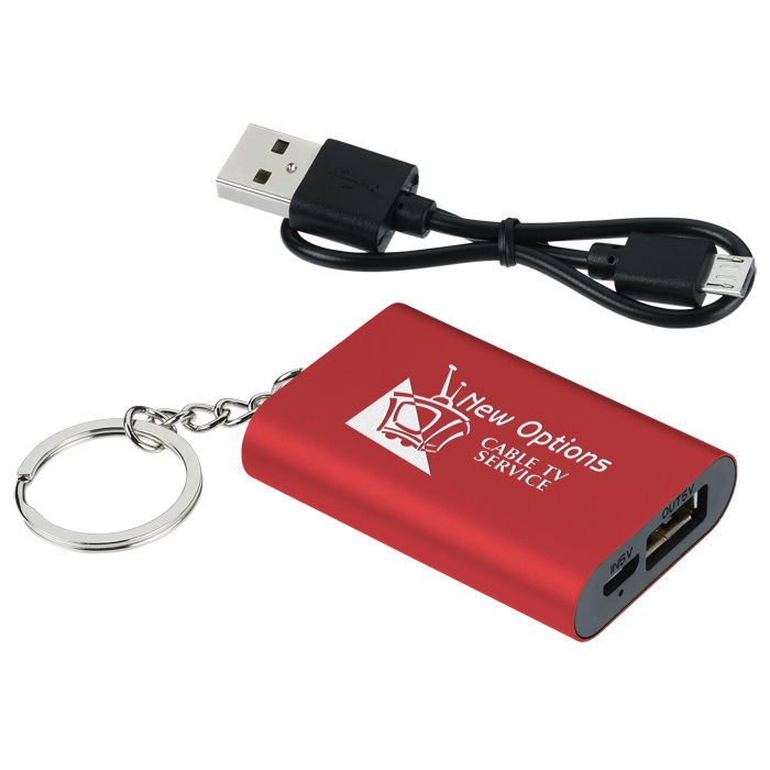 Custom Flash Power Bank Keychain - 1000 mAh