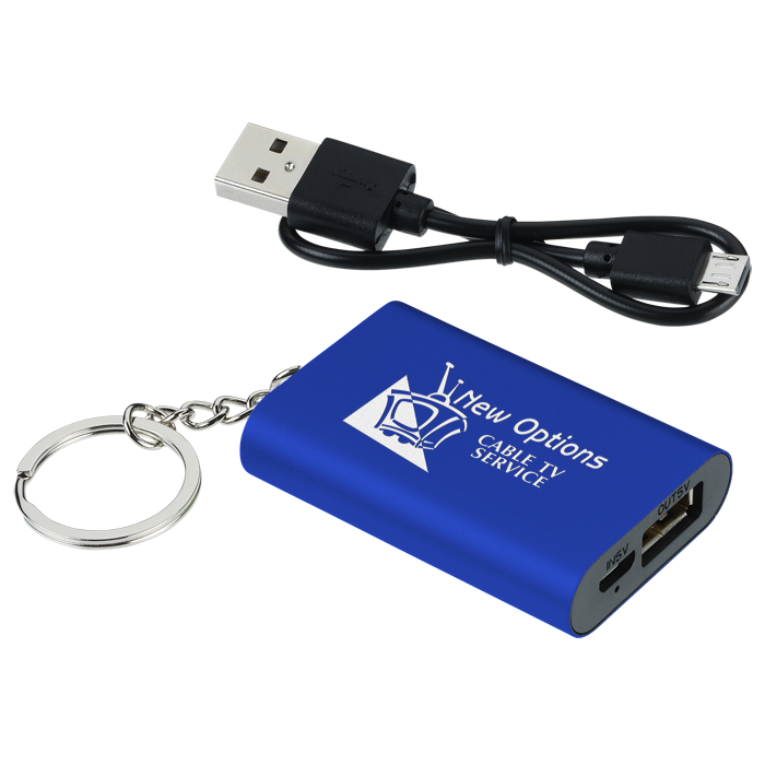Custom Flash Power Bank Keychain - 1000 mAh
