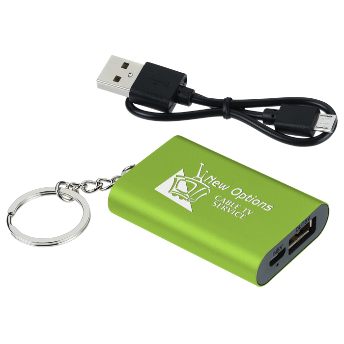 Custom Flash Power Bank Keychain - 1000 mAh