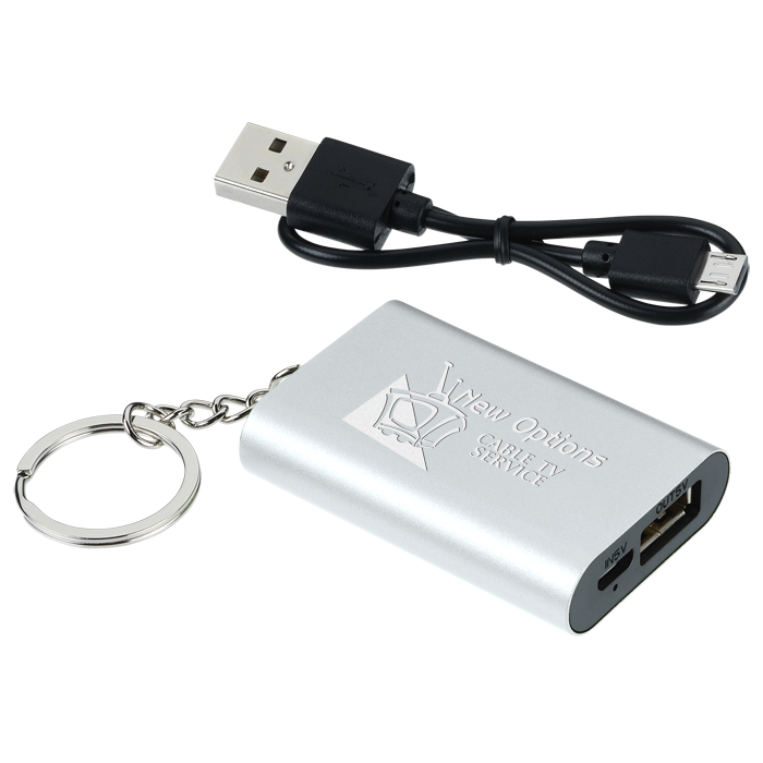 Custom Flash Power Bank Keychain - 1000 mAh