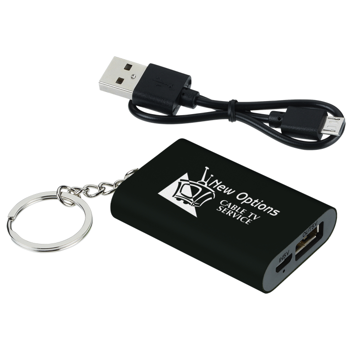 Custom Flash Power Bank Keychain - 1000 mAh
