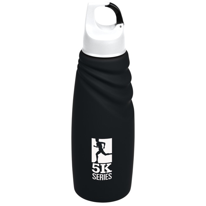 Custom Crest Carabiner Matte Water Bottle - 22 ounces