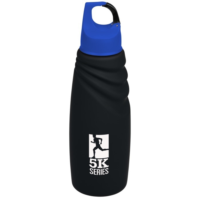 Custom Crest Carabiner Matte Water Bottle - 22 ounces