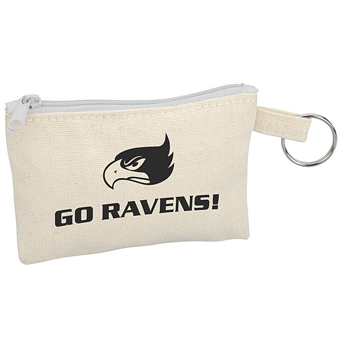 Custom Chroma Zip Cotton Key Ring Pouch