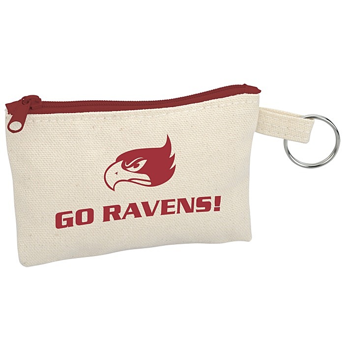 Custom Chroma Zip Cotton Key Ring Pouch