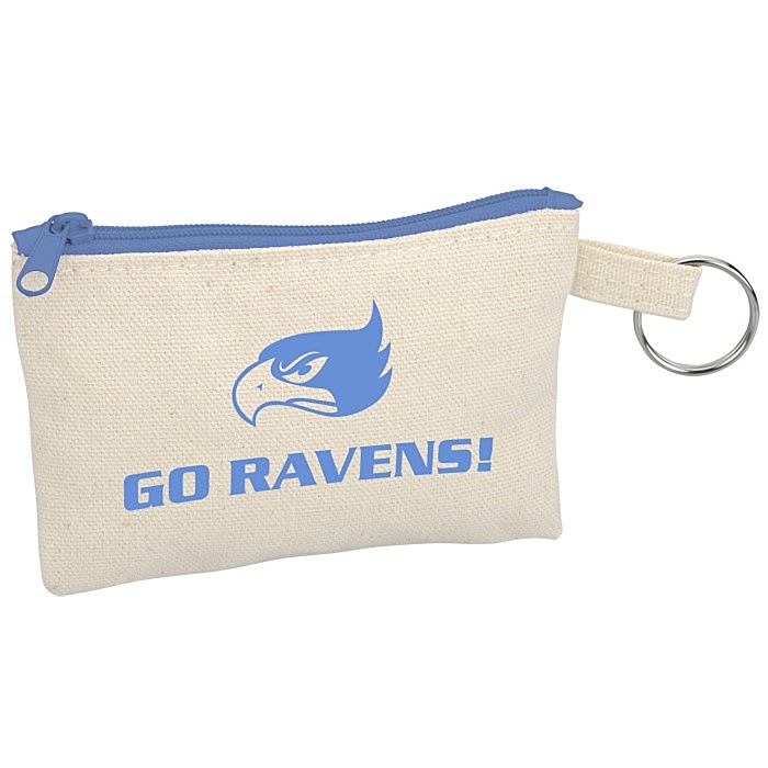 Custom Chroma Zip Cotton Key Ring Pouch