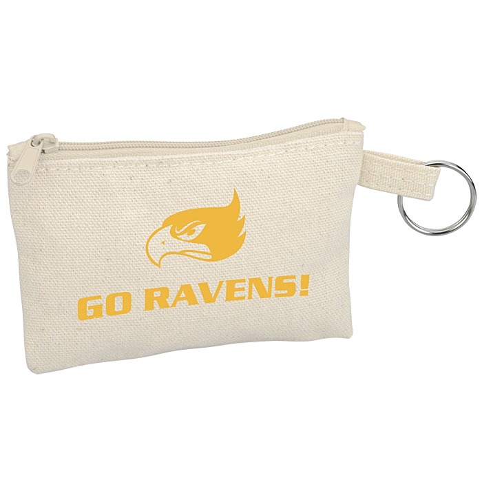 Custom Chroma Zip Cotton Key Ring Pouch