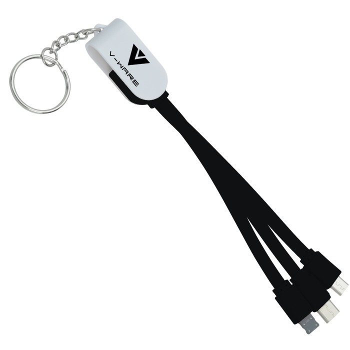 Custom Rotate Charging Cable Keychain