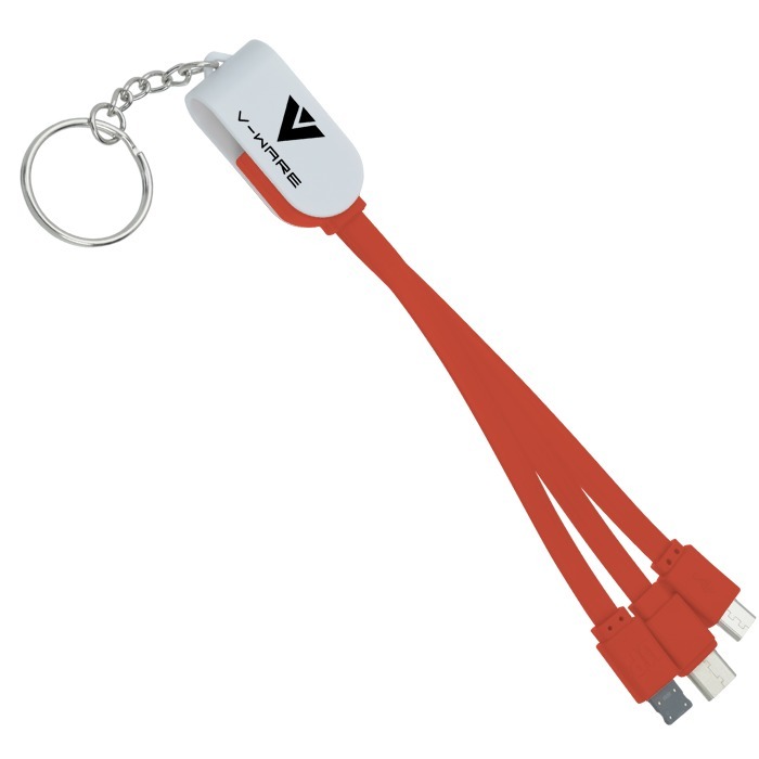 Custom Rotate Charging Cable Keychain