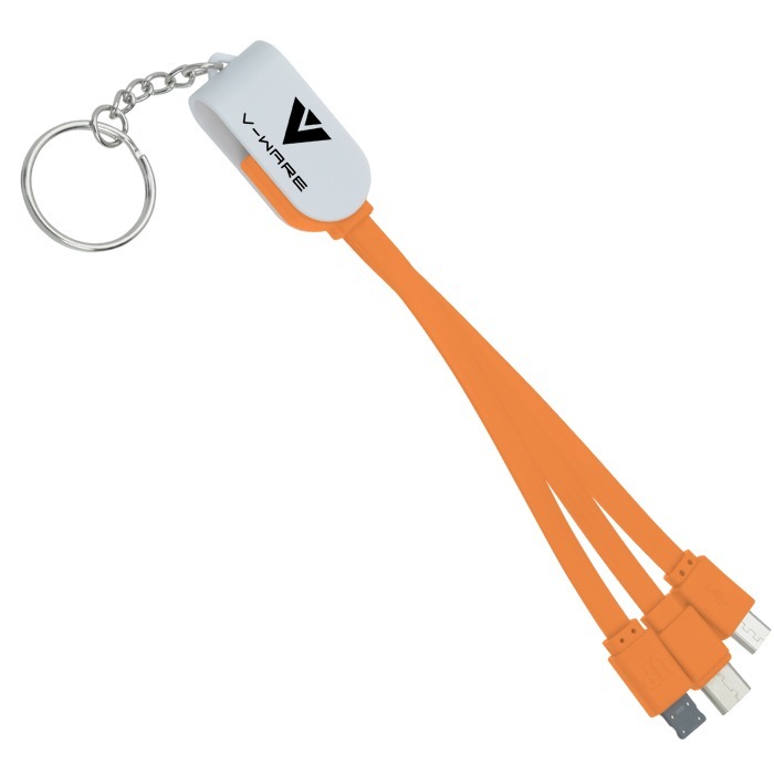 Custom Rotate Charging Cable Keychain