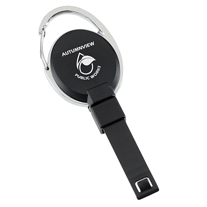 Custom Replay Carabiner Retractable Badge Holder with Slip Clip - Opaque