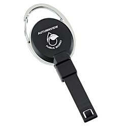 Custom Replay Carabiner Retractable Badge Holder with Slip Clip - Opaque
